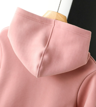 Women's Thicken Solid Plush Windbreaker Hoodie