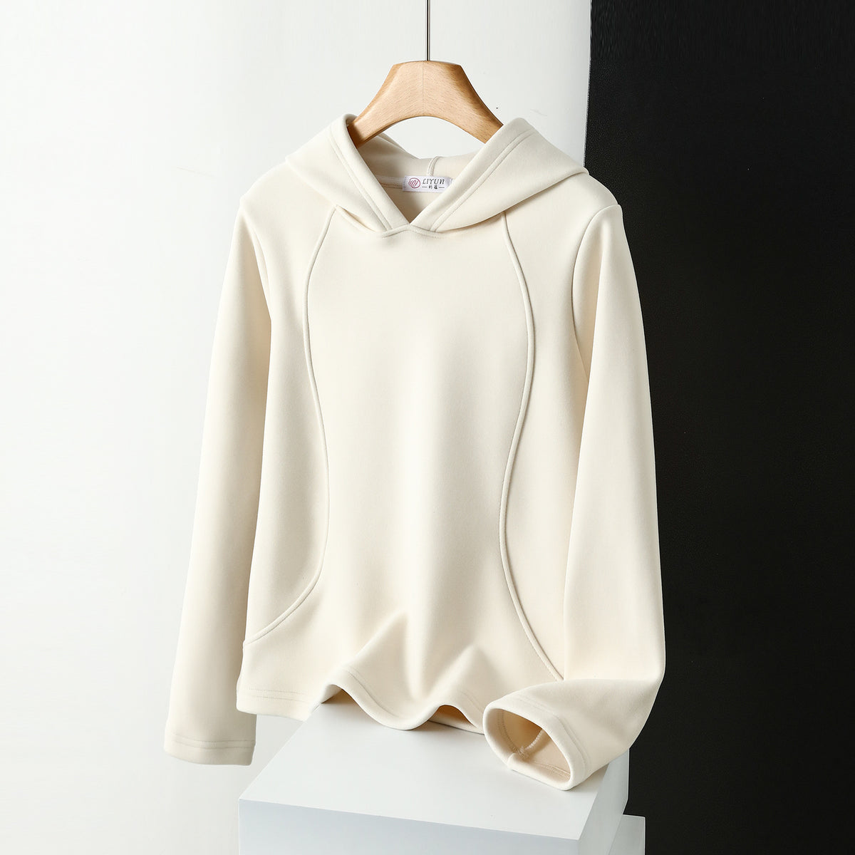 Women's Thicken Solid Plush Windbreaker Hoodie