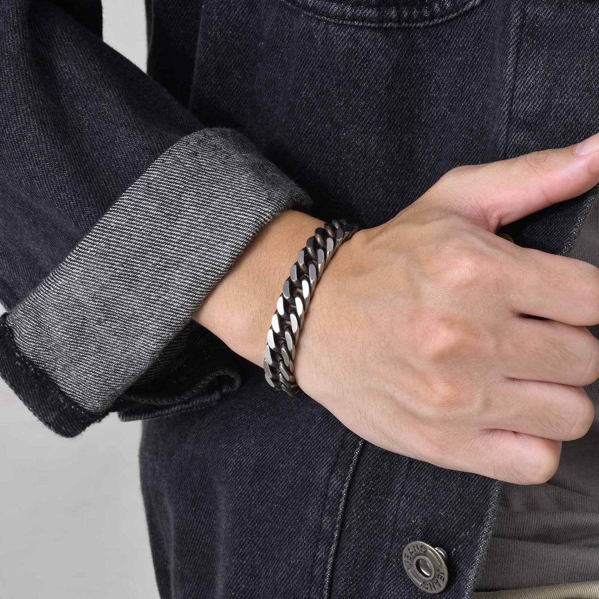 Men's Thick Stainless Steel Bracelet - European & American Style