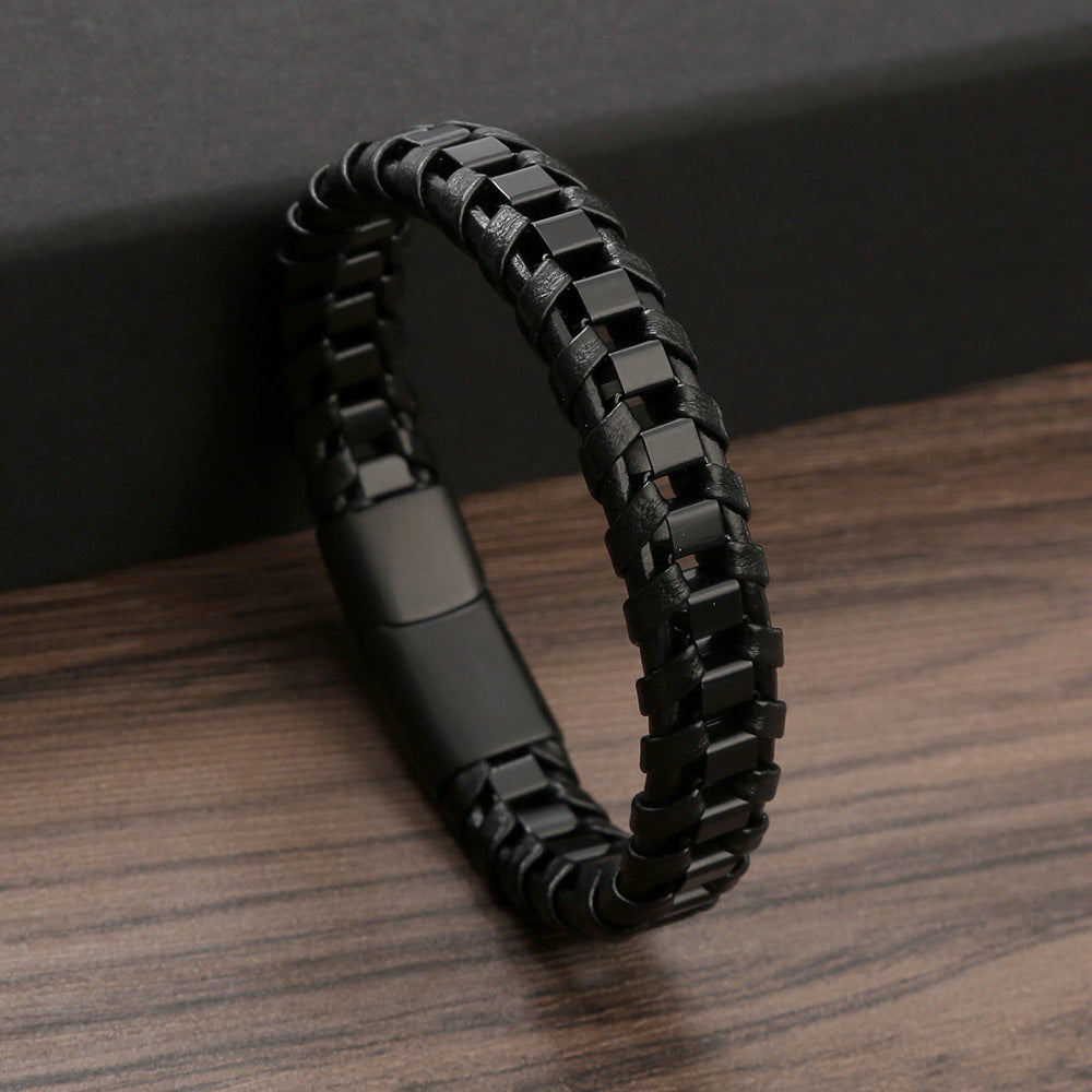 Men's Stainless Steel Bracelet - European and American Style