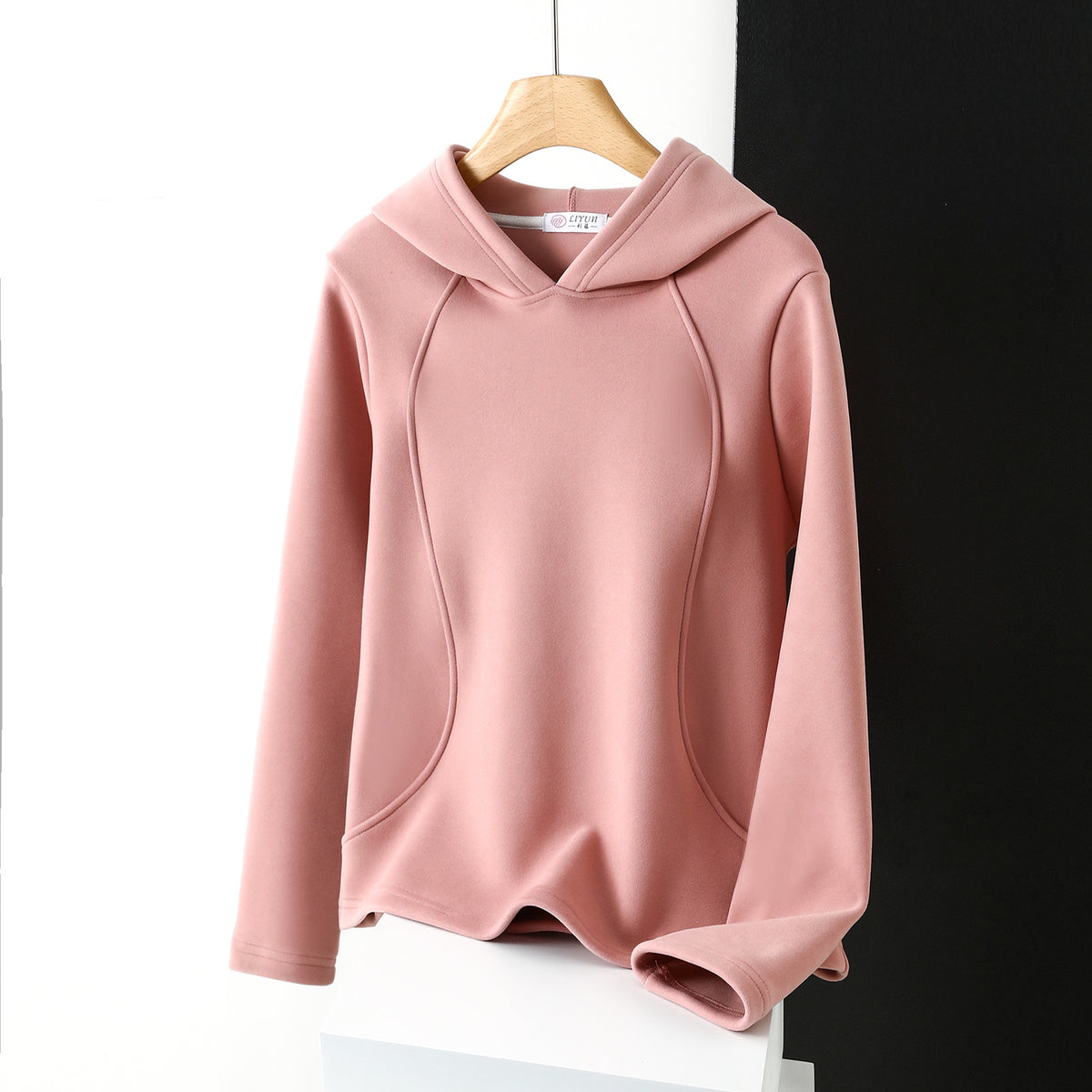 Women's Thicken Solid Plush Windbreaker Hoodie