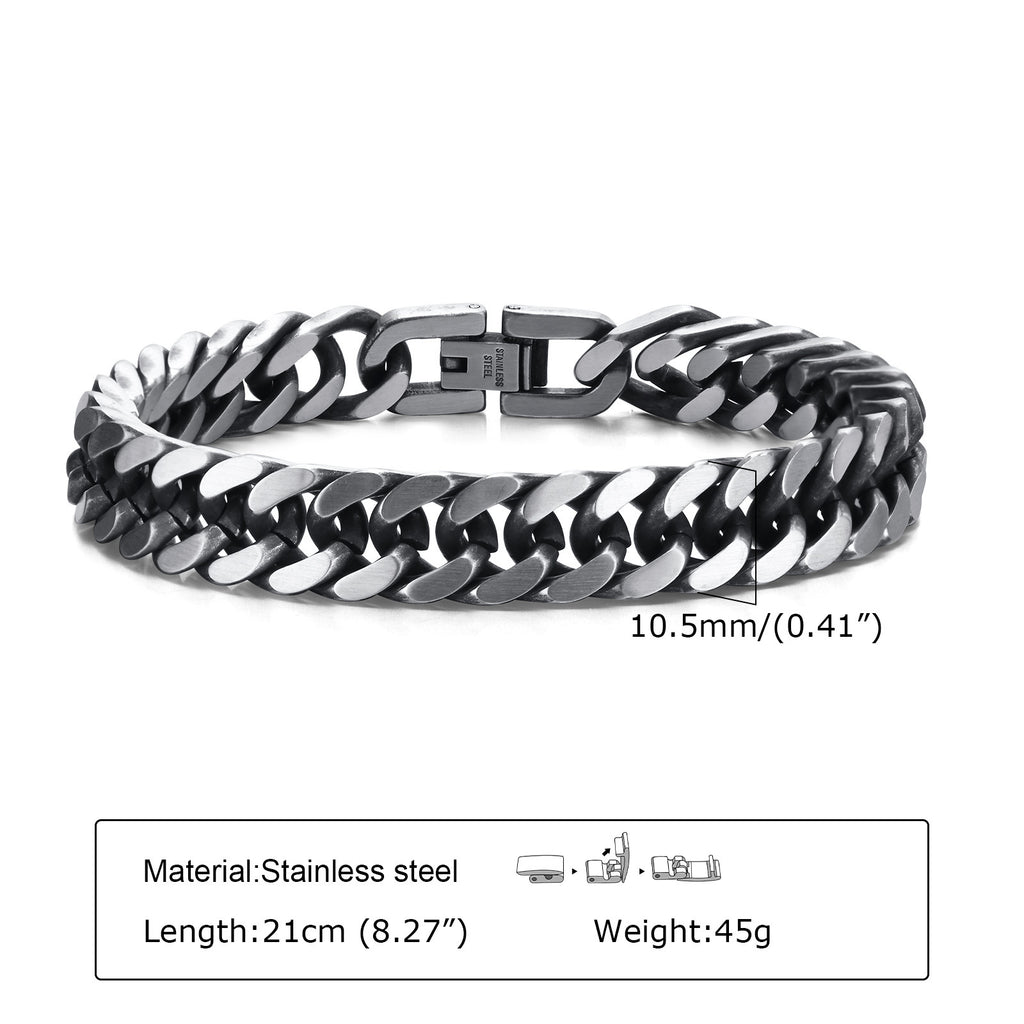 Men's Thick Stainless Steel Bracelet - European & American Style
