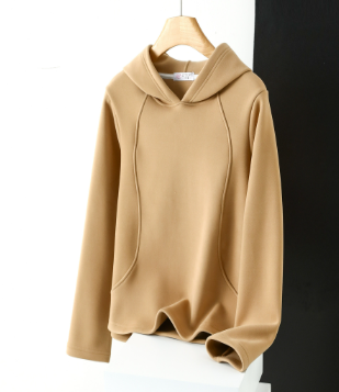 Women's Thicken Solid Plush Windbreaker Hoodie