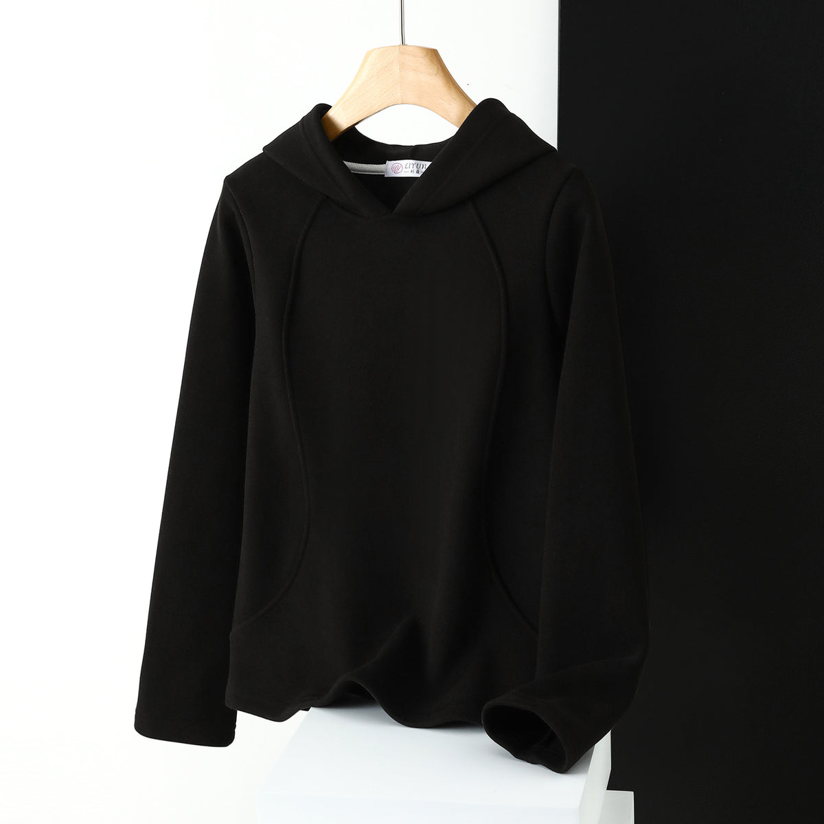 Women's Thicken Solid Plush Windbreaker Hoodie